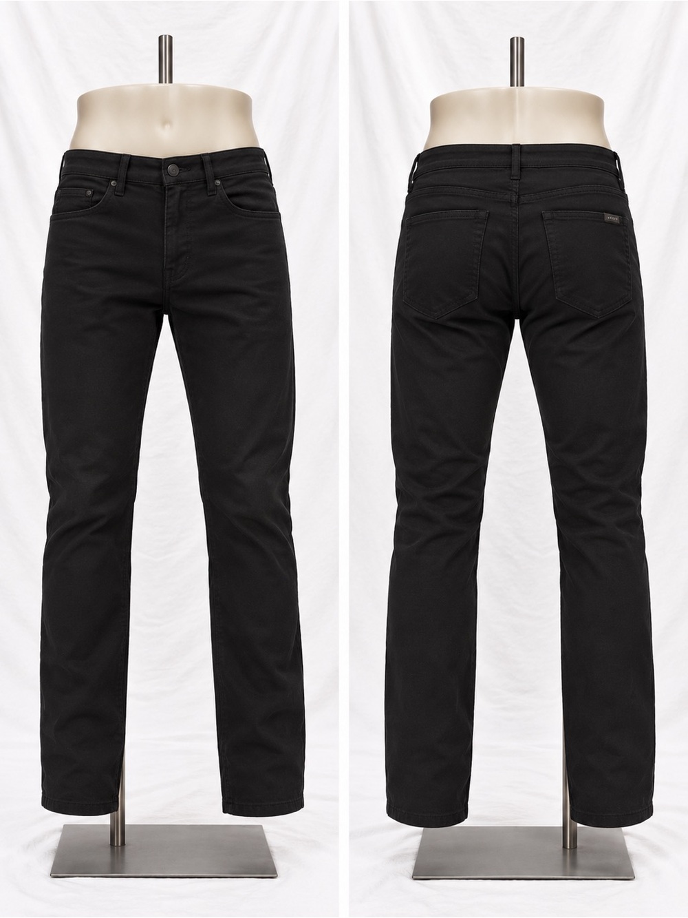 JACHS New York Men’s Black Stretch 5-Pocket Pants – 36x32